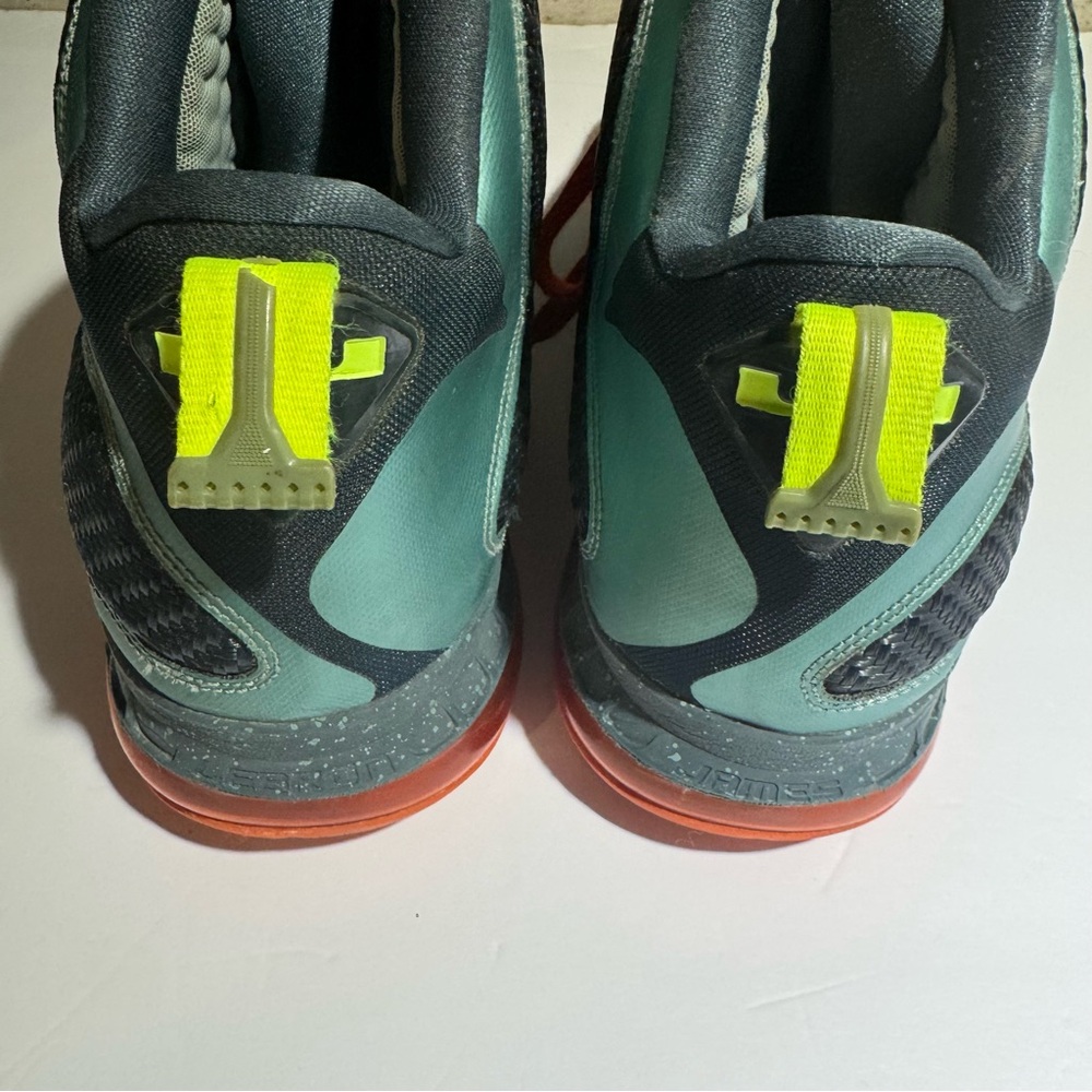 Nike LeBron 9 Cannon High Top Green and Orange‎ Sneakers Size 15 469764004 - Picture 11 of 12